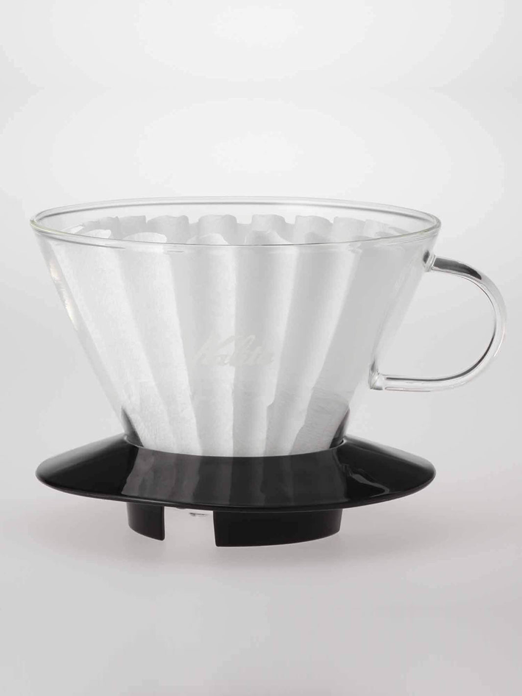 Photo of KALITA Wave 185 Glass Dripper (Black) ( ) [ Kalita ] [ Pourover Brewers ]