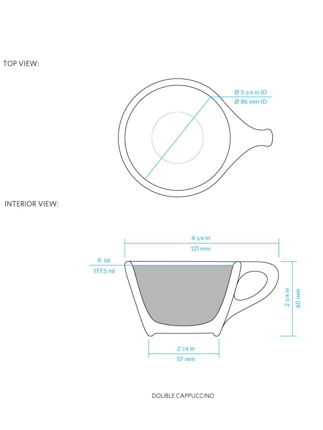 Photo of notNeutral LINO Double Cappuccino Cup (6oz/177ml) ( ) [ notNeutral ] [ Coffee Cups ]