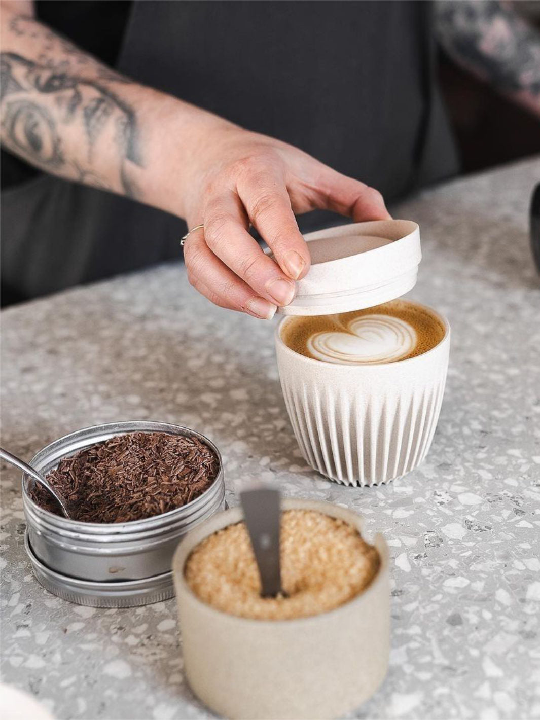 Photo of HUSKEE Original Cup + Lid (177ml/6oz) ( ) [ Huskee ] [ Coffee Cups ]