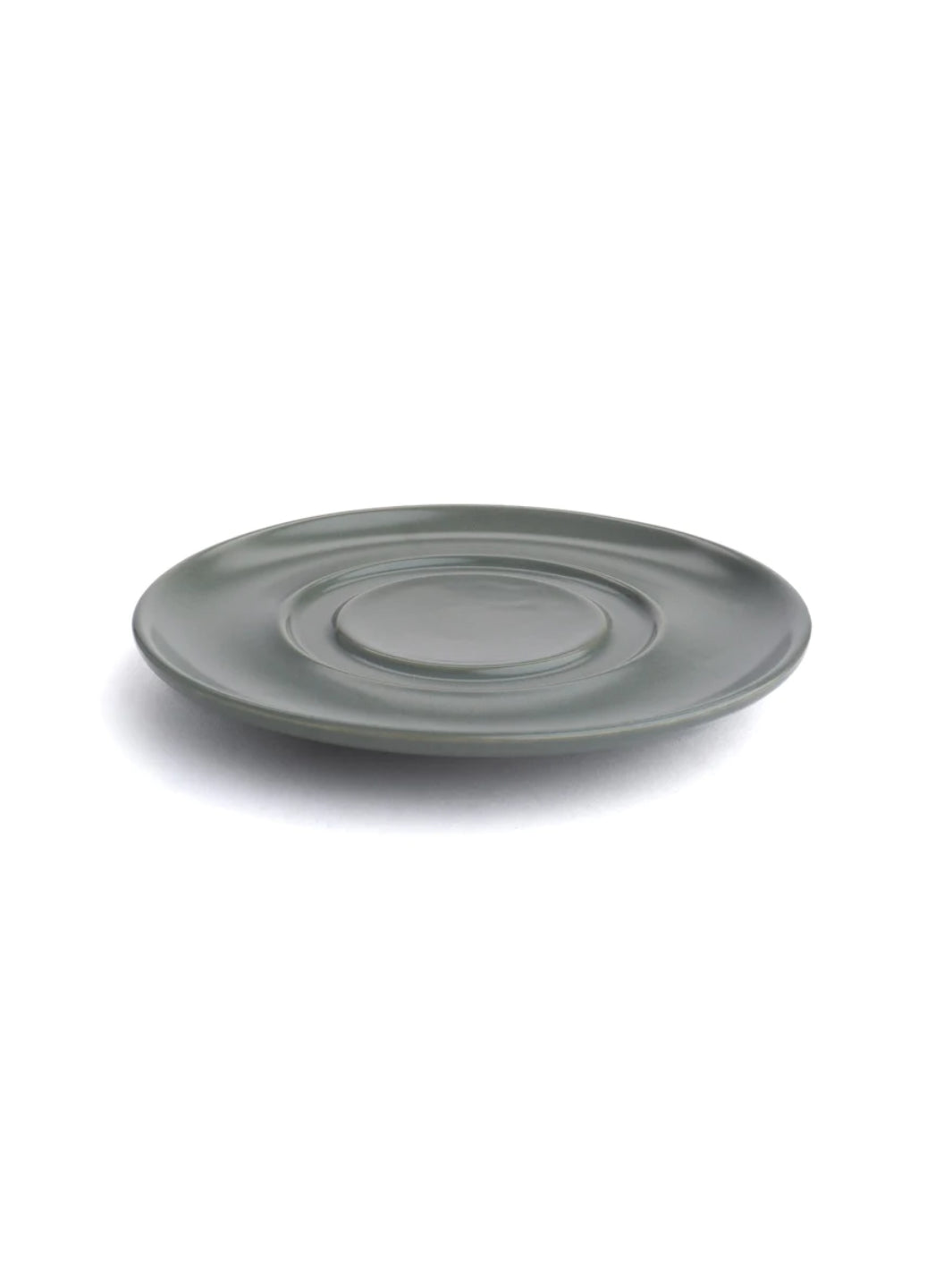 Photo of SAINT ANTHONY INDUSTRIES Reinhart Stoneware Super Saucer ( Nestor Green ) [ Saint Anthony Industries ] [ Saucers ]